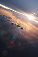 Фотообои Самолет в небе