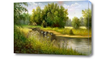 Картина Пейзаж река картинка
